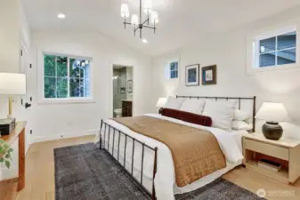Primary bedroom on upper level.