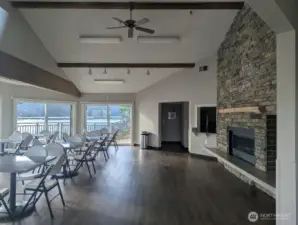 Inside the Cabana - You can rent this for parties and gatherings.