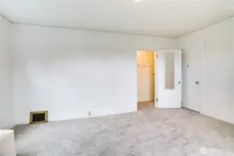 It also features a small walk-in closet, and with all the space available, there’s plenty of room for dressers and extra storage.