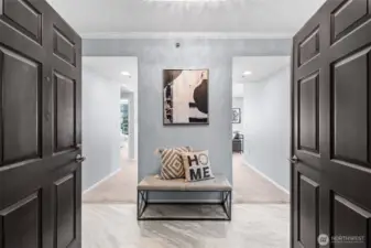 Entry foyer welcoming you into luxury Bellevue living