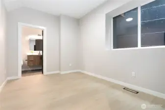 Lower level primary suite.
