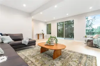 Lower level family room with deck access.