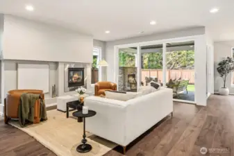 Open design and modern architecture shape this great room, where effortless flow supports both daily living and entertaining.