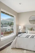 The Mountain Vistas: Expansive windows capture sweeping Cascade views throughout.