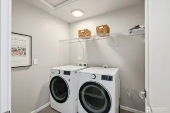 Intelligent Utility: Upstairs laundry placed for everyday ease.