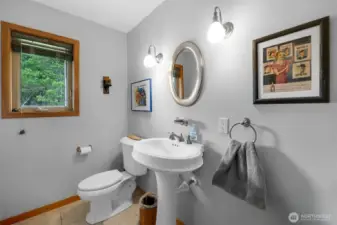 one of two half baths