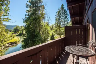 Stunning view of the Wenatchee River and Blackbird Island from both the Castle Suite and Palace Suite private balconies