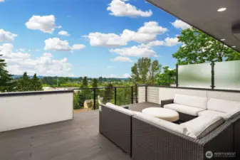 Beautiful roof top deck and view