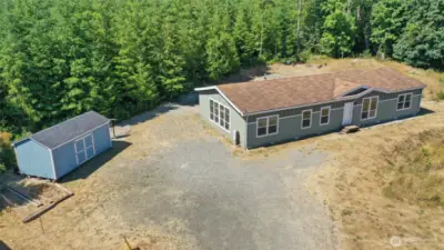ADU with storage shed