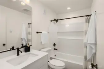 Full bath in the lower level.