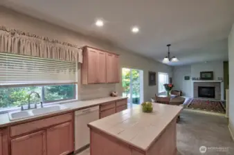 Large island for gatherings