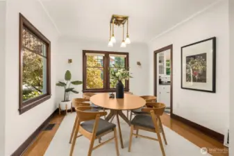 Leaded glass windows that open add charm to the home