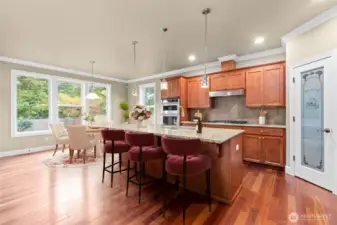 plenty of cabinet and countertop space