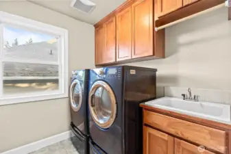 spacious laundry room