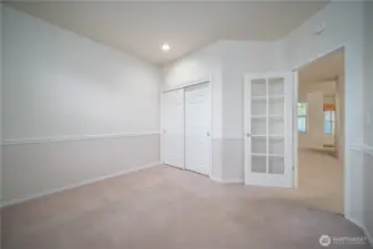 Another view of the den/office and its large closet.