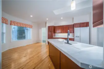 The kitchen is truly a chef’s delight.