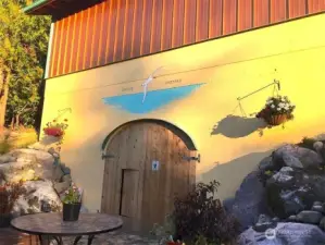 Lower view of Sailor Vineyard gravity winery