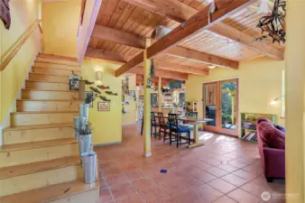 View from entranceway to open plan main floor