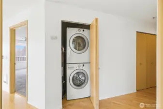 Enjoy the ease of a full-size, stacking washer and dryer right in your unit—no more shared laundry rooms or trips to the laundromat. The stacked design maximizes space while keeping everything within reach.