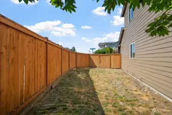 Fully Fenced Back and Side Yard