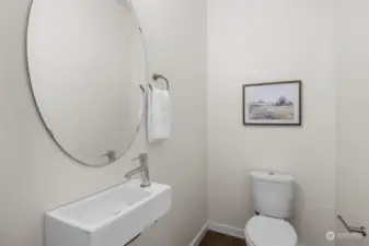 Powder room on main floor