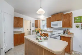 Door in the back leads to your laundry/mud room with access to the back patio.