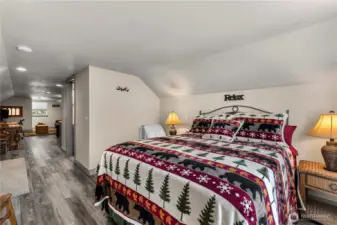 and sleeping area.