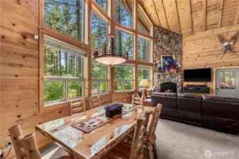large windows with inviting light