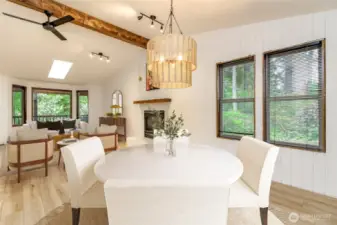 Dining area leads to the back deck
