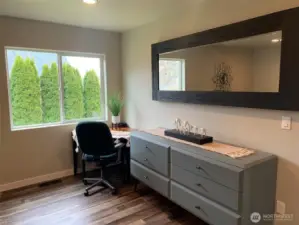 Master bedroom has plenty of room to work from home