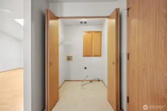 Laundry area just off of the kitchen