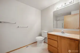 Main bathroom is oversized