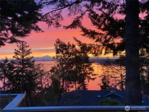 Photo from the deck at sunset.