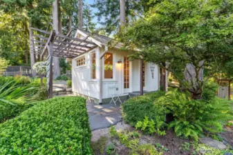 Whimsical potting shed (with electric).