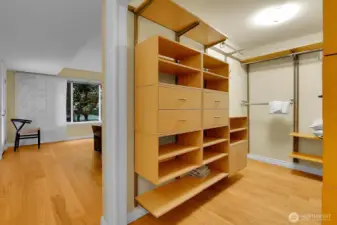 Custom walk-in Primary Suite Closet