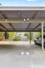 Reserved parking space #F2