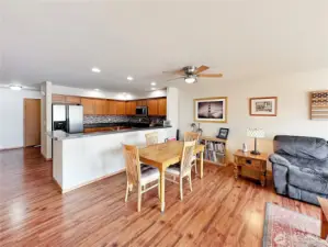Looking back toward the kitchen and dining