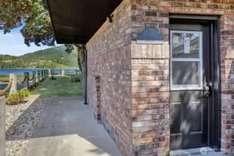 RV Parking right next to building with bathroom/shower/laundry.