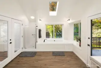 A massive primary 5 piece bath.