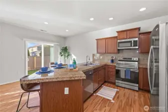 Warm Kitchen Cabinetry