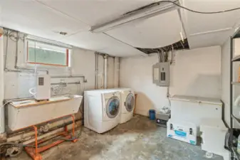 Laundry in lower level