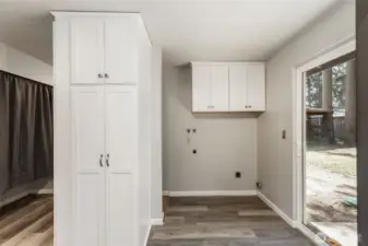 Laundry Space just off the Kitchen.