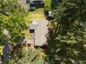 Well placed on the lot, the home sits back enough from the road for privacy but leaves plenty of space in the backyard.