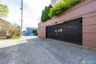 Secure garage off alley way