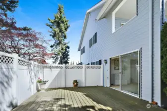 Love the white privacy fence!