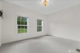 Upstairs bedroom with its own walk-in closet and bathroom.