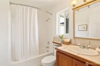 Full bathroom on main level - freshly painted