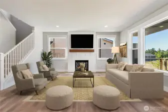 Staged Living Room - digitally staged for sample purposes only.
