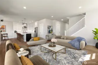 Staged Living Room - digitally staged for sample purposes only.