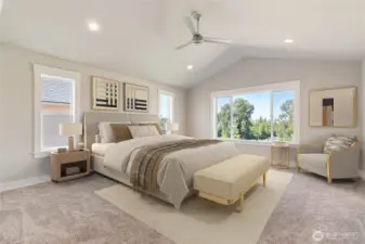 Staged Bedroom - digitally staged for sample purposes only.